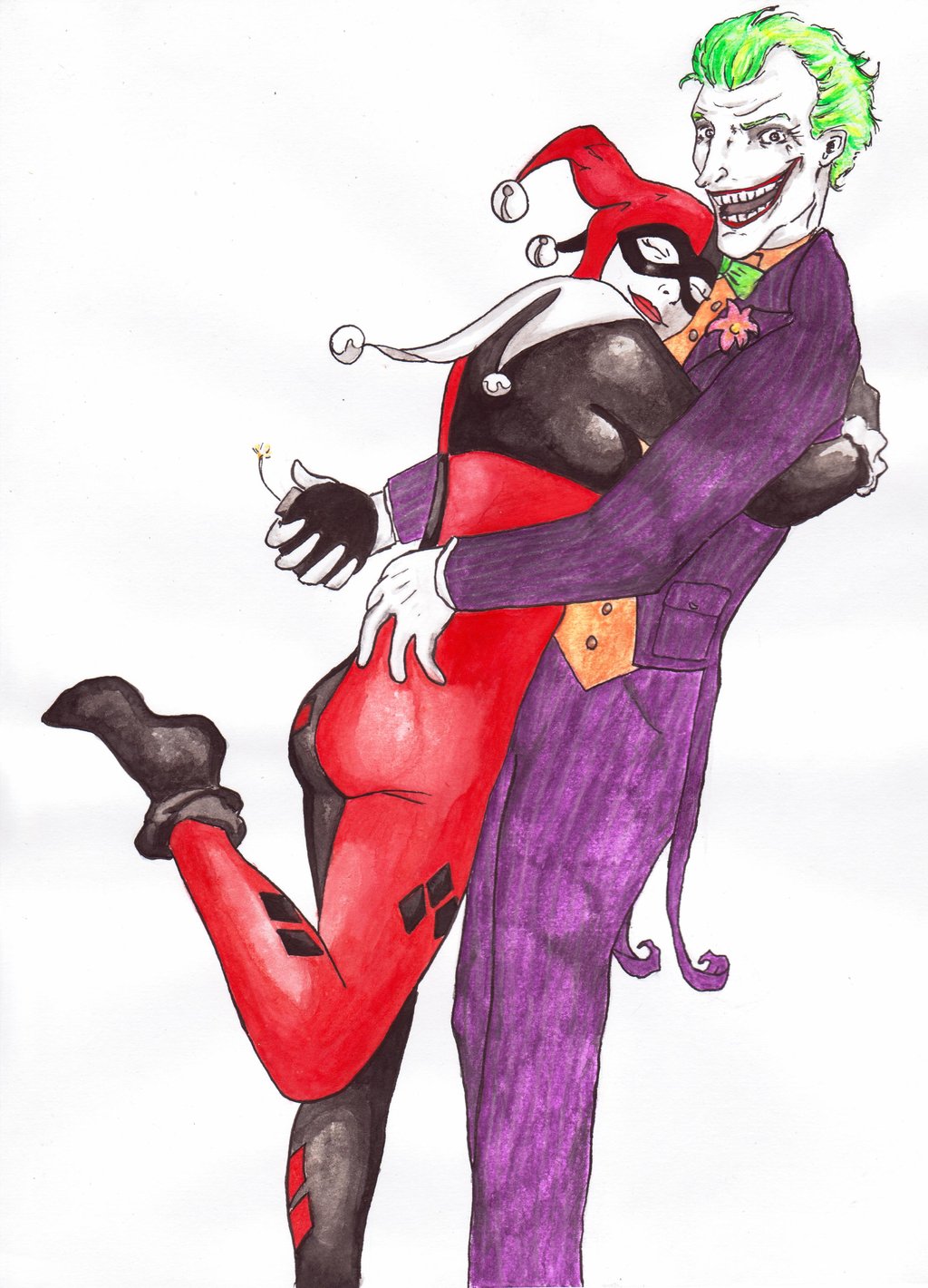 The Joker And Harley Quinn Cartoon Wallpaper Image Pictures Becuo