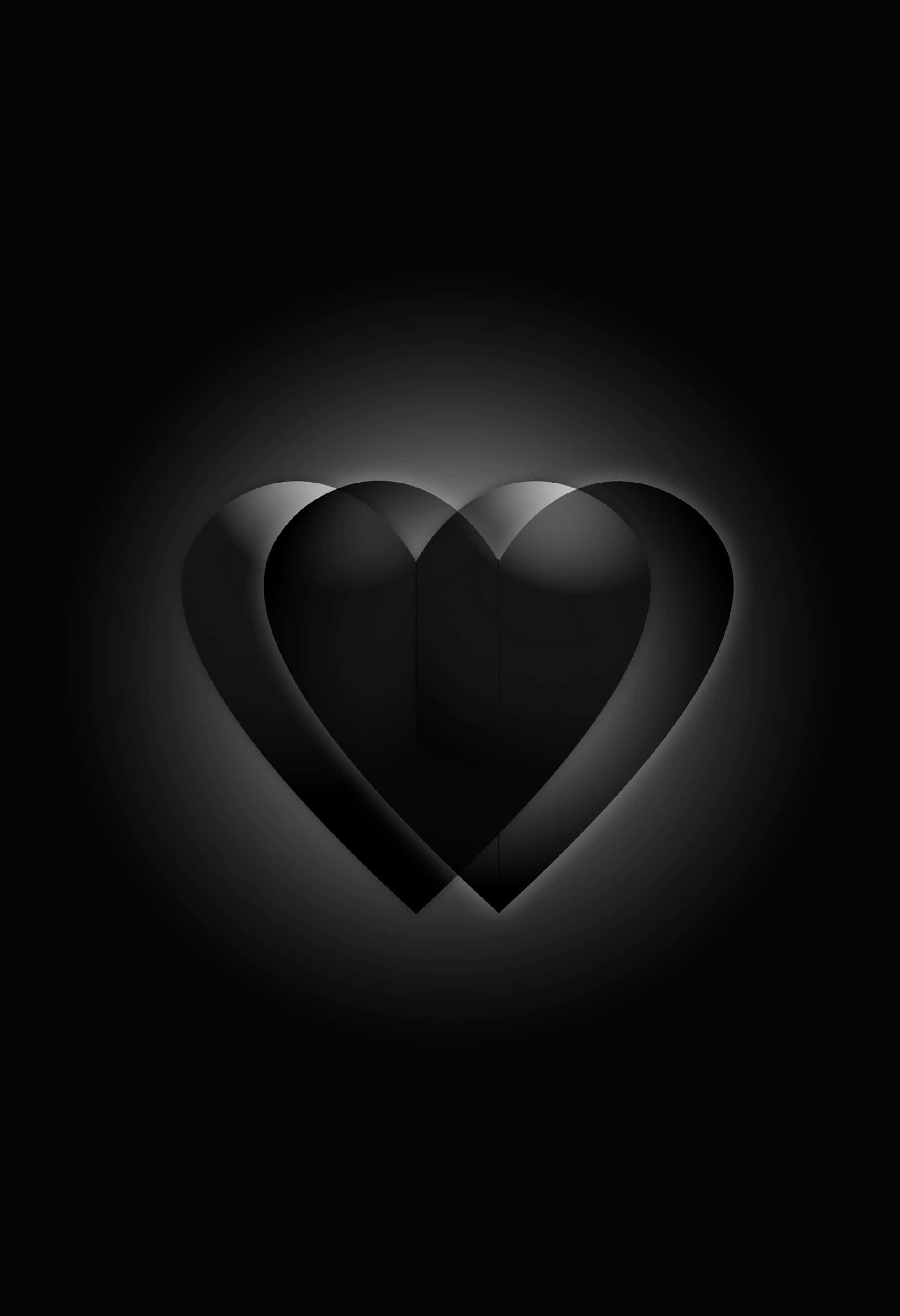 Black Heart Background Wallpaper