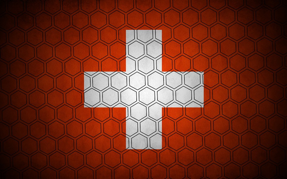 Switzerland Hexagon Flag Image On