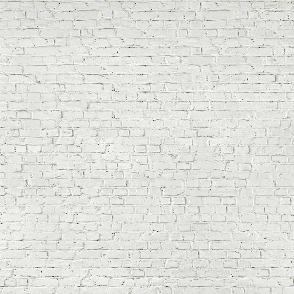 Distressed White Brick Wallpaper Mural