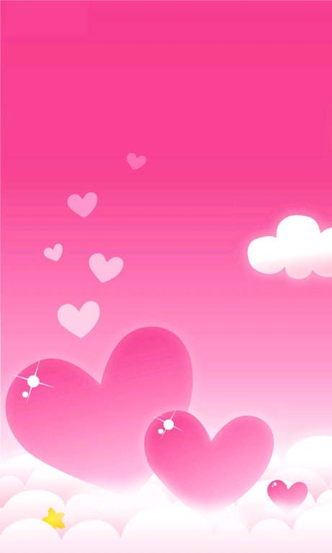 Red Hearts On Cloud Smartphone Wallpaper Mobile Phone