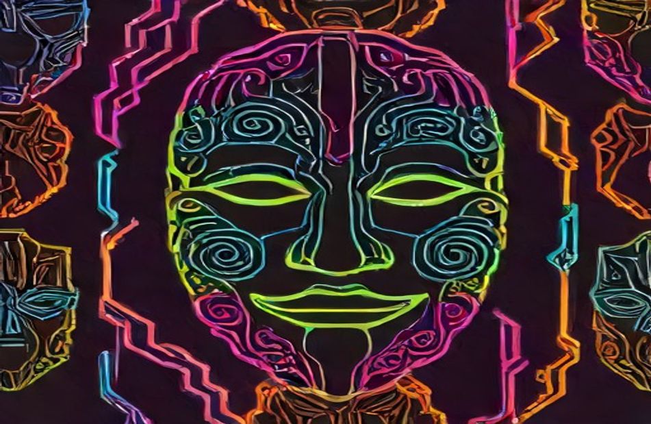 Neon Mask Wallpaper