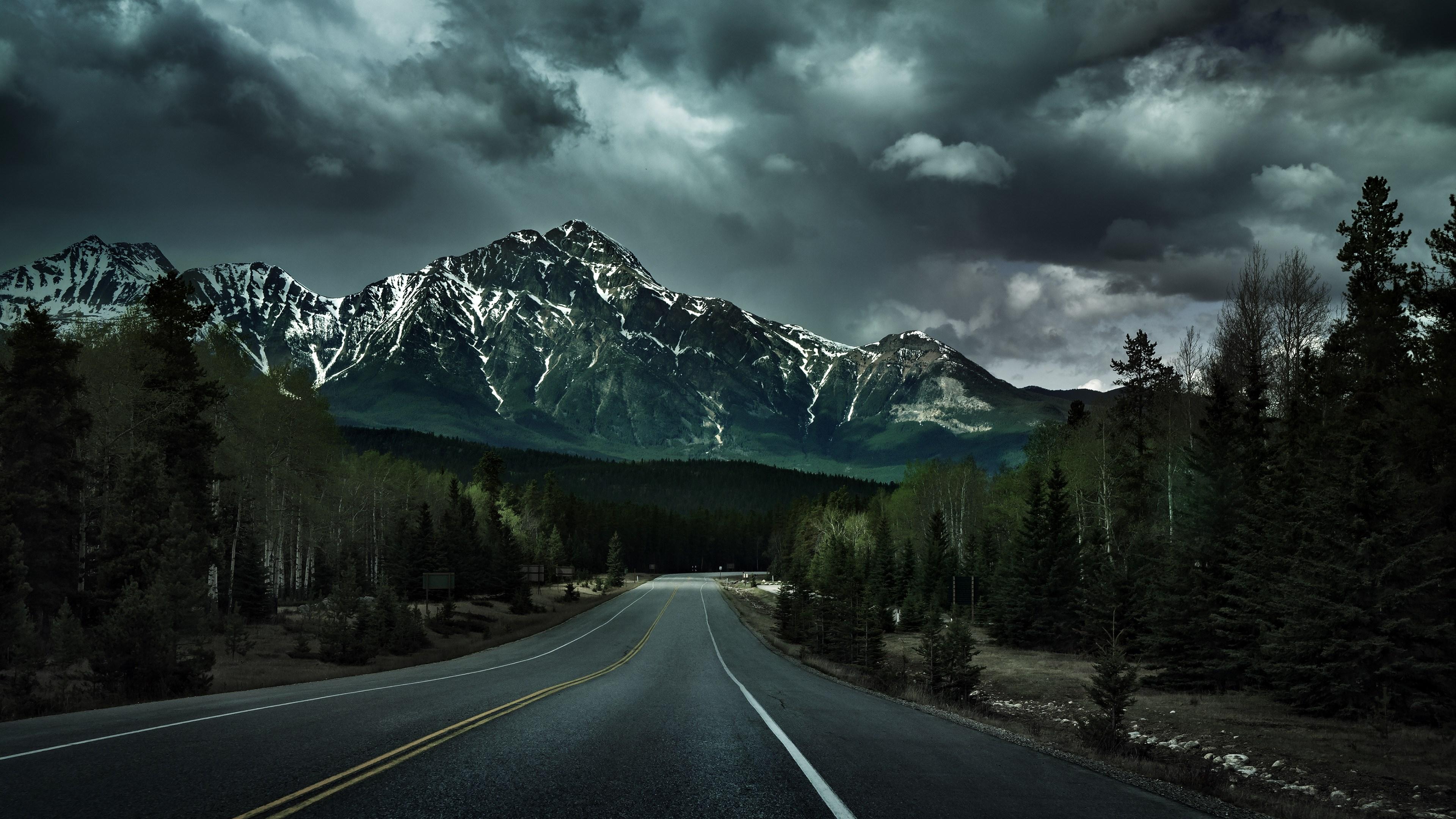 489 dark forest road wallpaper mountains   Rare Gallery HD Wallpapers