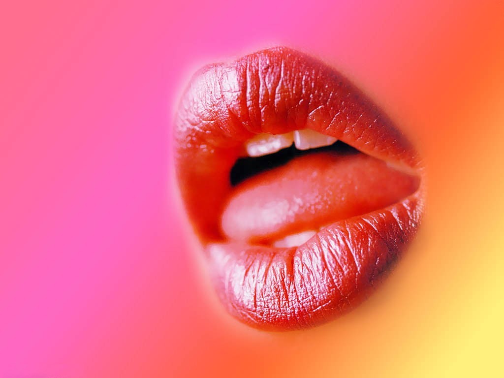 Hot Lips Powerpoint Background Available In This
