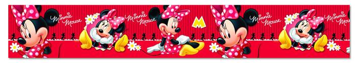  itmMINNIE MOUSE SELF ADHESIVE WALLPAPER BORDERS 5m RED 200879223796