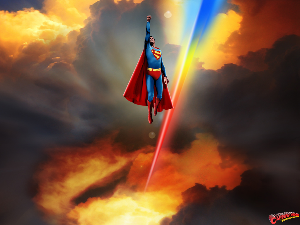 Superman Flying Up Wallpaper