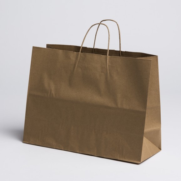 Kraft Paper Shopping Bags   Large AB Store Fixtures