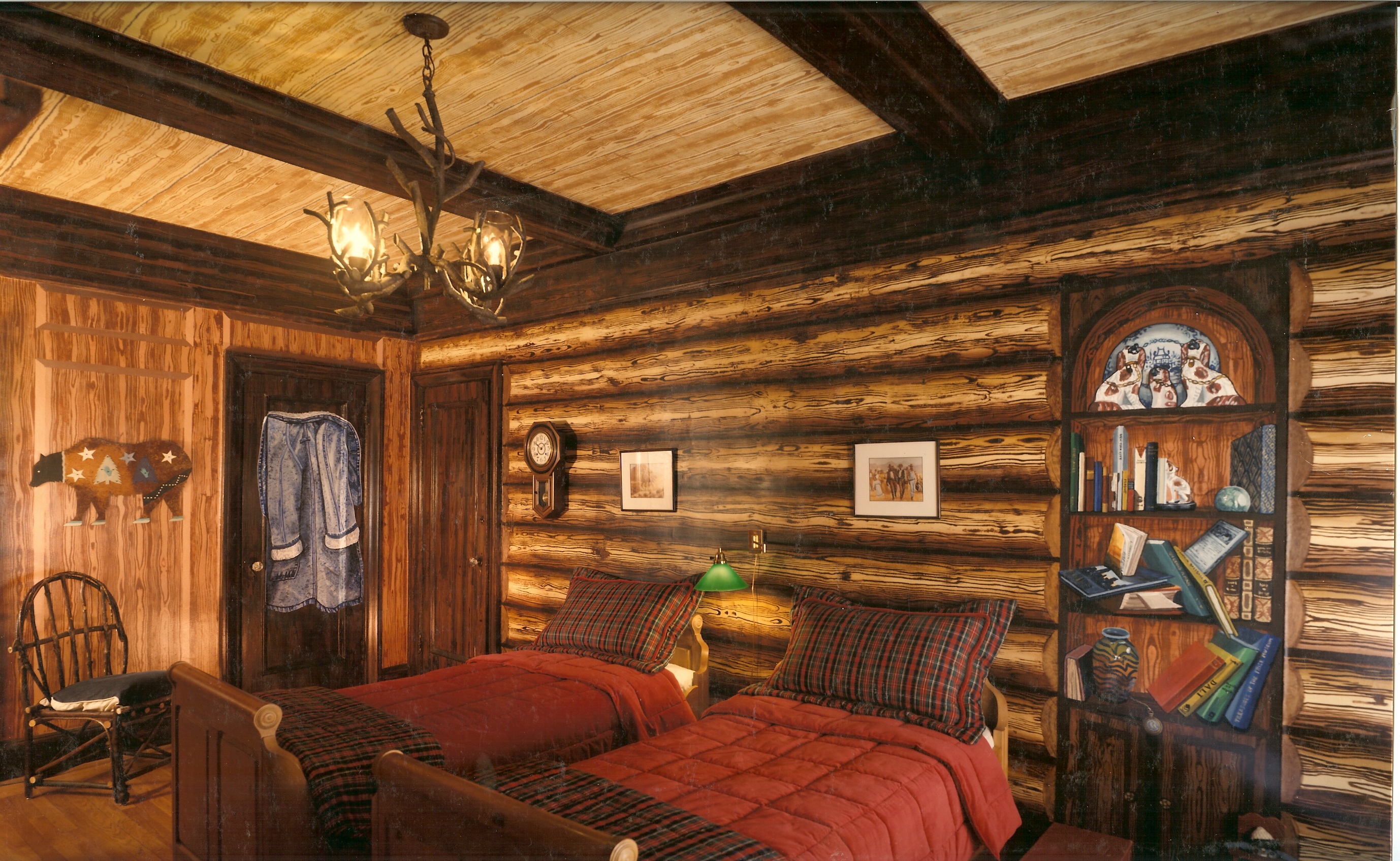 Log Cabin Mural For Boy S Room Apartment Madison Avenue New York
