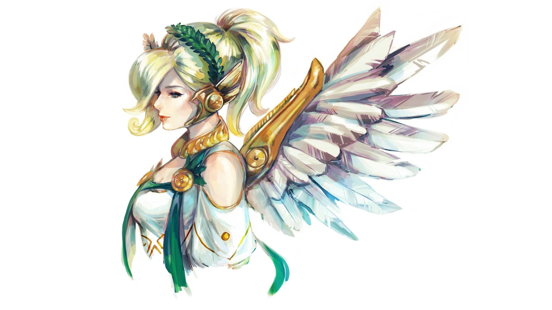 Mercy Winged Victory Art Overwatch