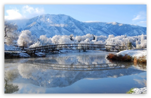 Beautiful Winter Scene HD Wallpaper For Standard Fullscreen