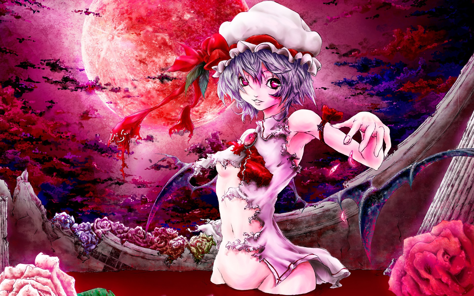 Remilia Scarlet Wallpaper Bloody HD