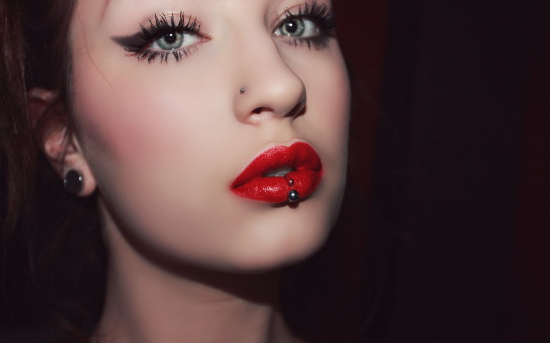 Face Piercing Glam Gothic Wallpaper