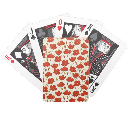 Vintage Poppies Wallpaper Deck Of Cards