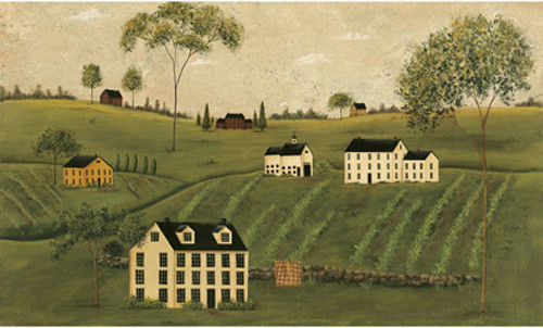 Ii Folk Art Countrysides Mural Modern Wallpaper By Bellacor