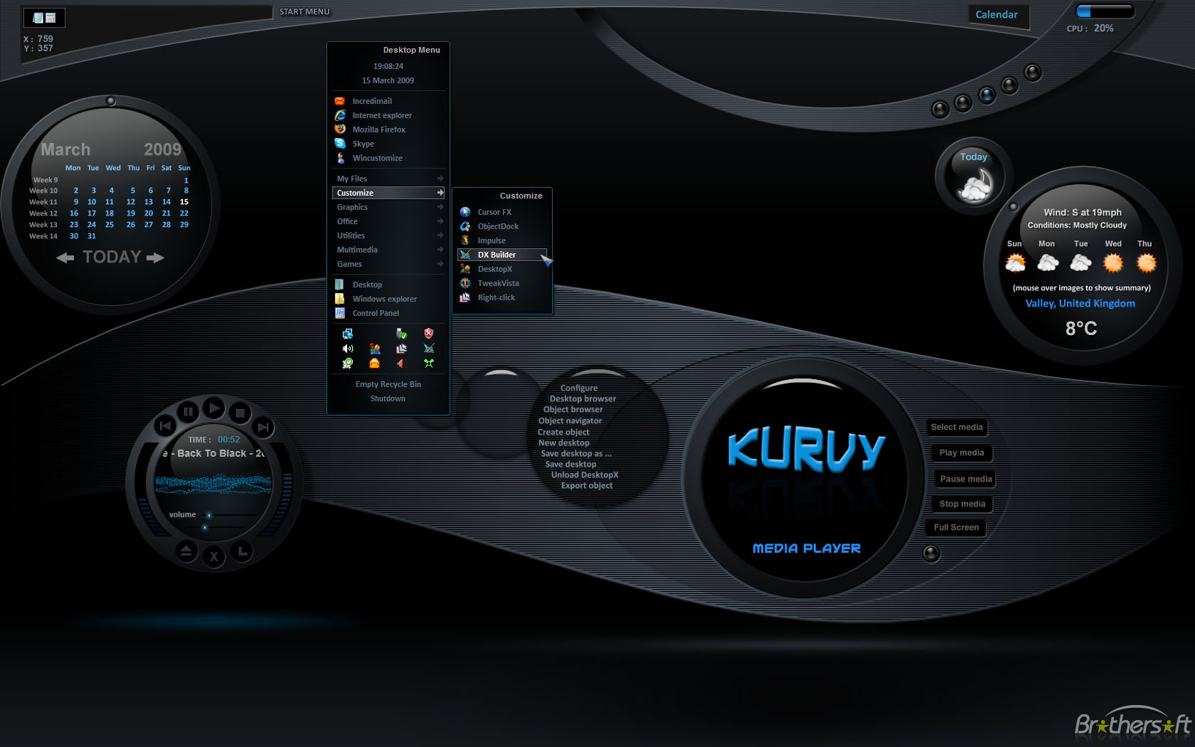 Kurvy Desktop Theme