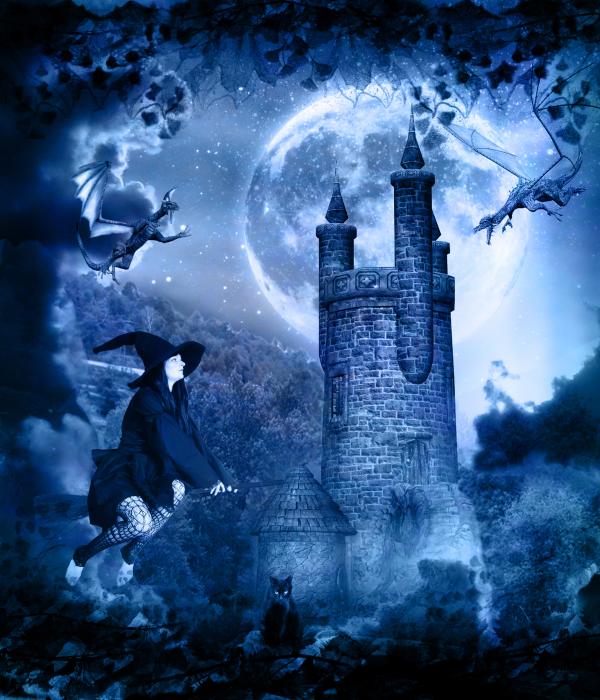 Halloween Wallpaper Castle Witches Witch S
