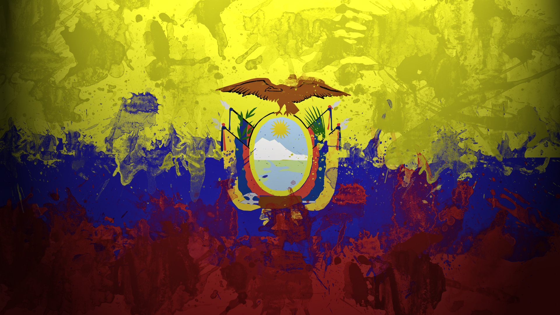 Ecuador Flag Colors Wallpaper