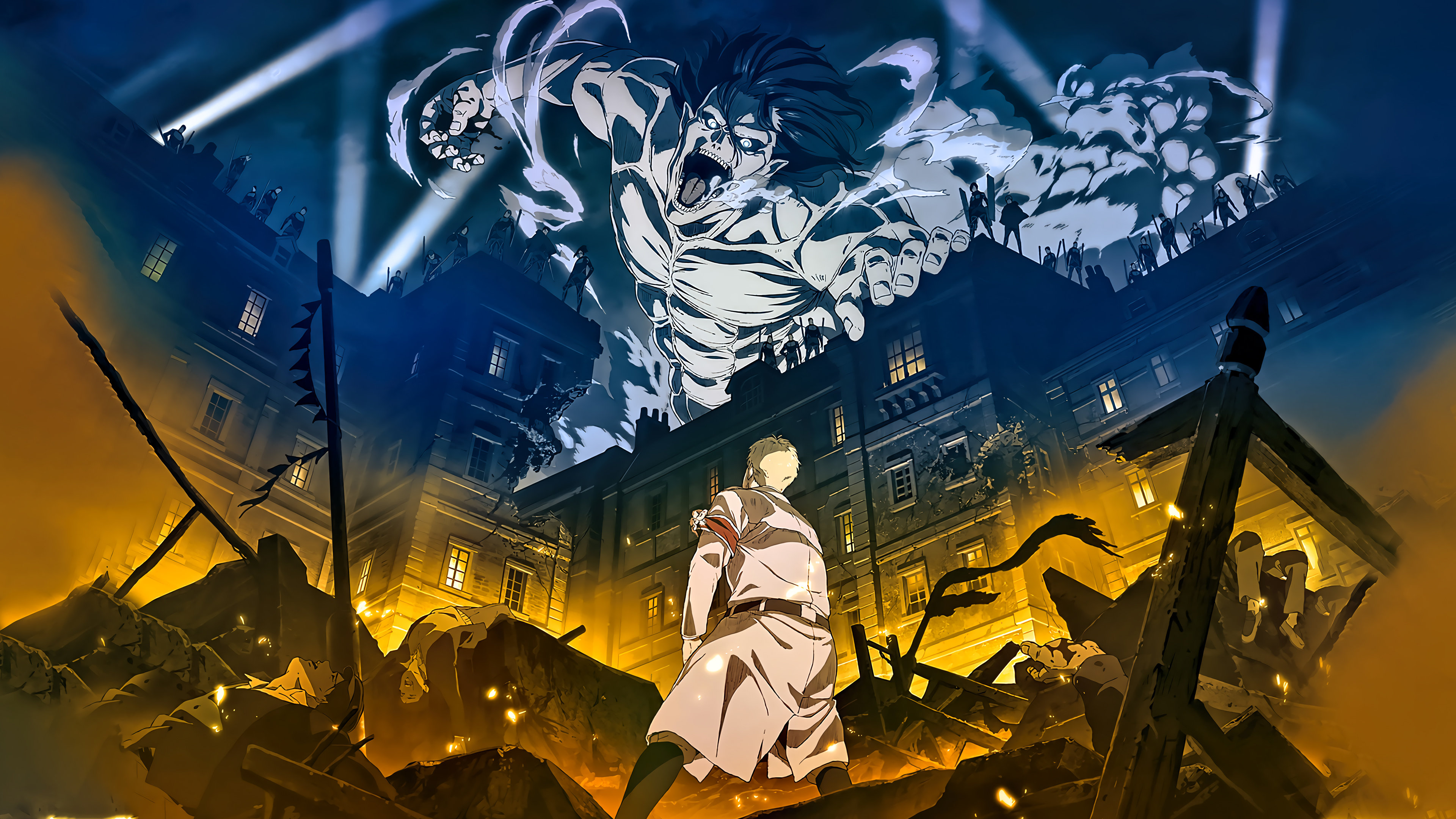 Shingeki No Kyojin Season 4k Ultra HD Wallpaper Background