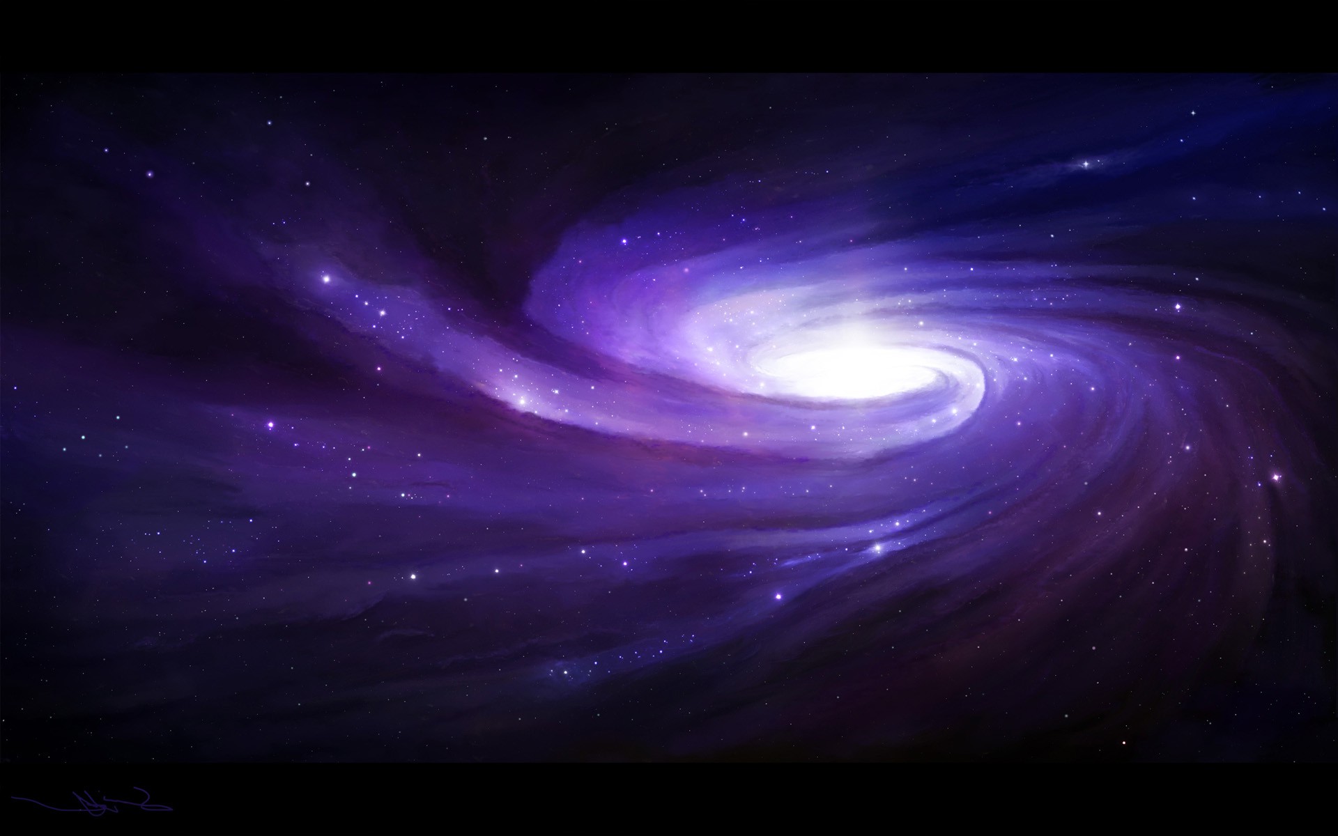 Galaxy Spiral Space Art Wallpaper HD