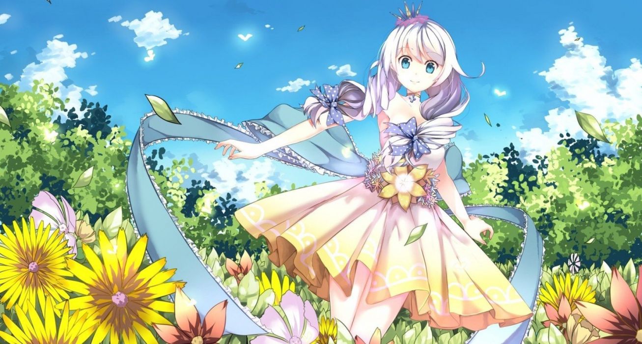 Anime Girls Dress Flowers Guns Girlz Kiana Kaslana Wallpaper