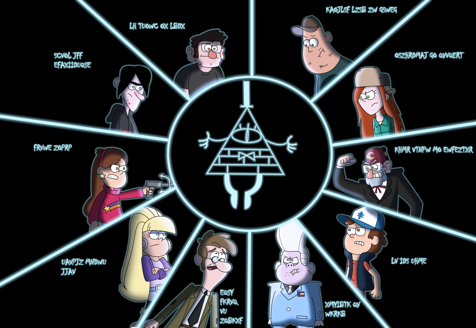 The Bill Cipher Wheel By E350tb