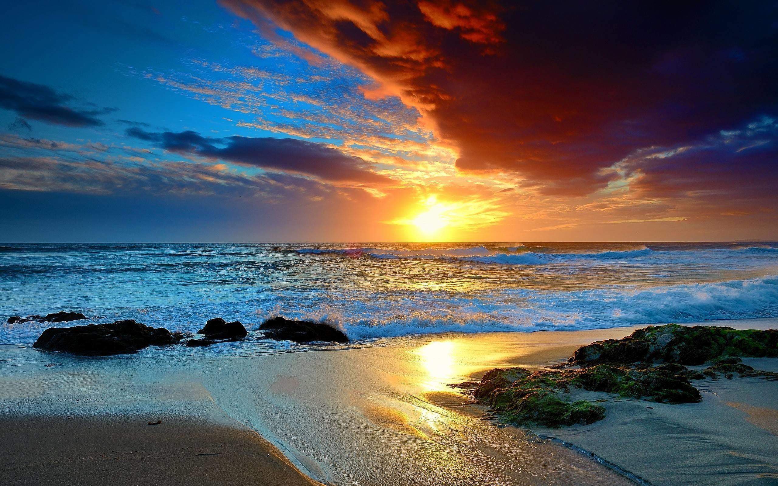 Beach Sunset Wallpaper The Best Image In