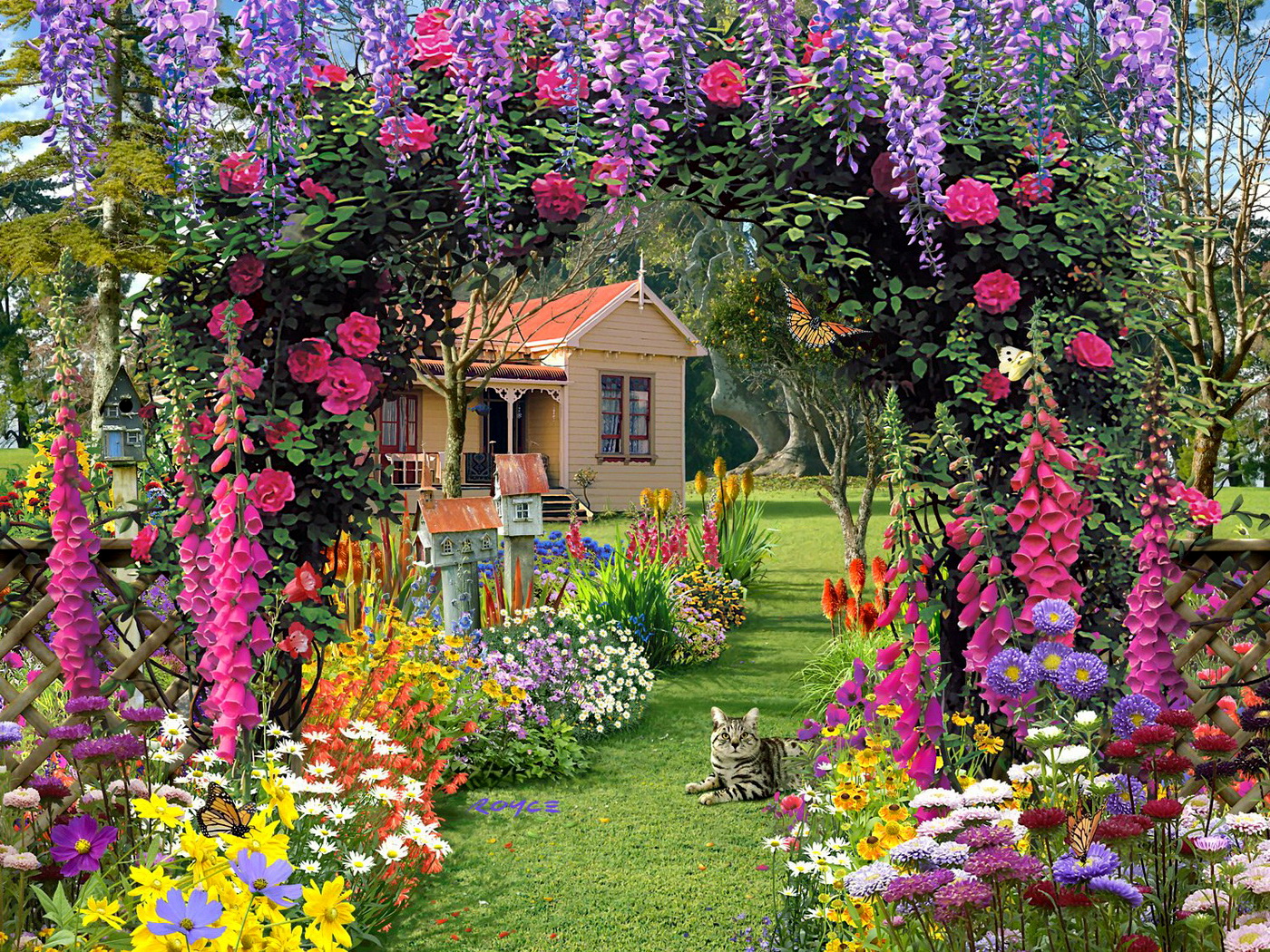 Summer Garden Flower Wallpaper HD For Desktop