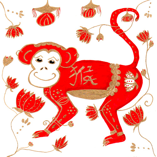 The Monkey Is In Series Of Chinese Astrology Animals