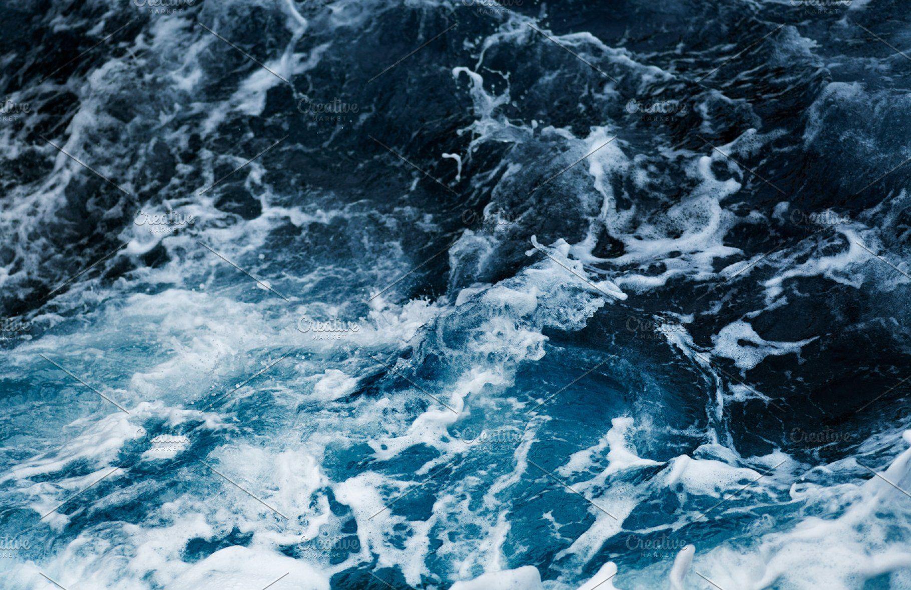 Blue Ocean Wave Wallpaper Waves Aesthetic