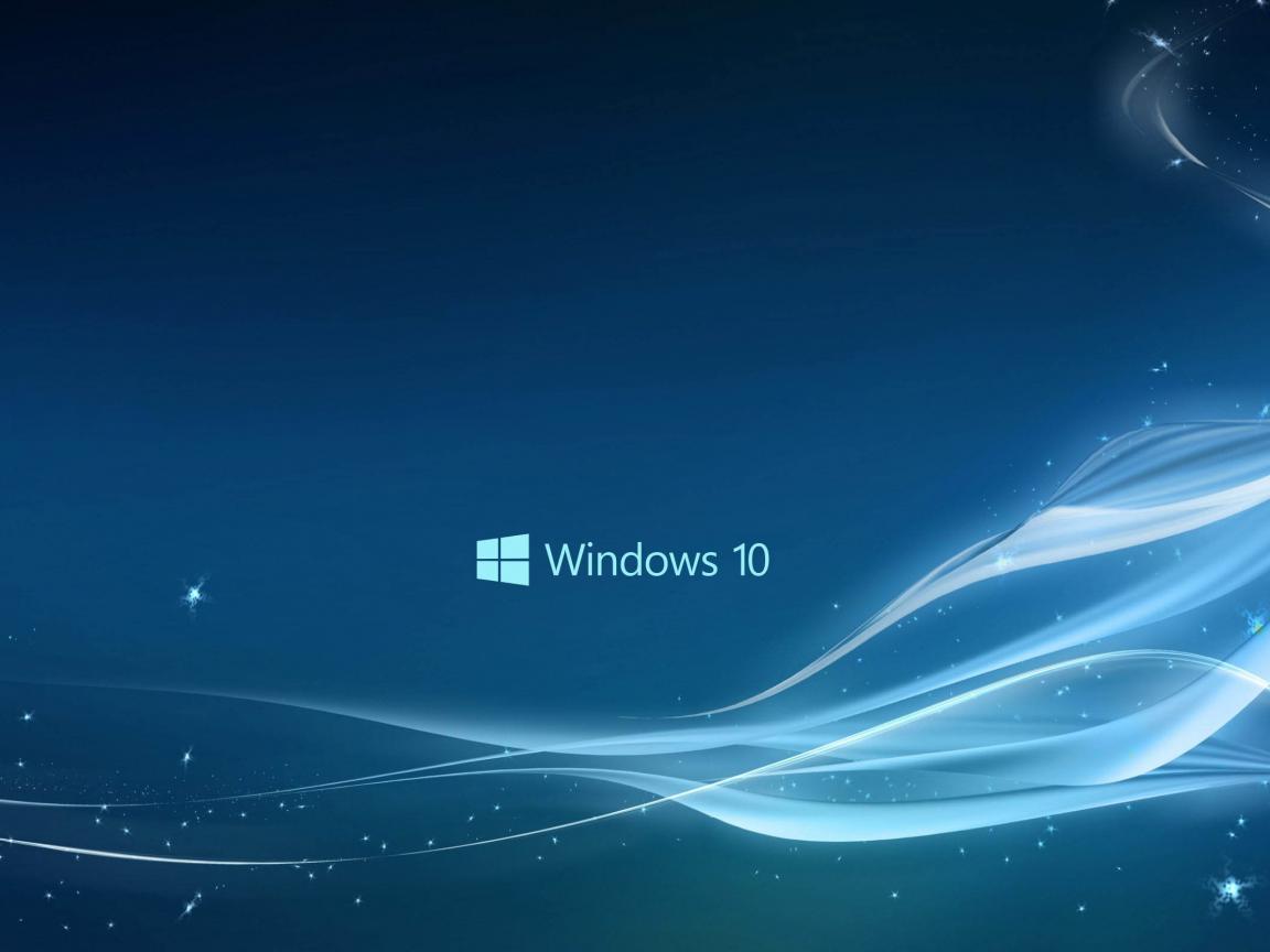 Windows 10 Wallpaper in Blue Abstract Stars and Waves HD Wallpapers