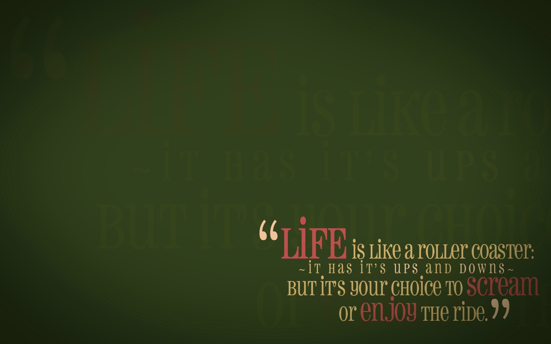Green Quotes Life Enjoy Wallpaper