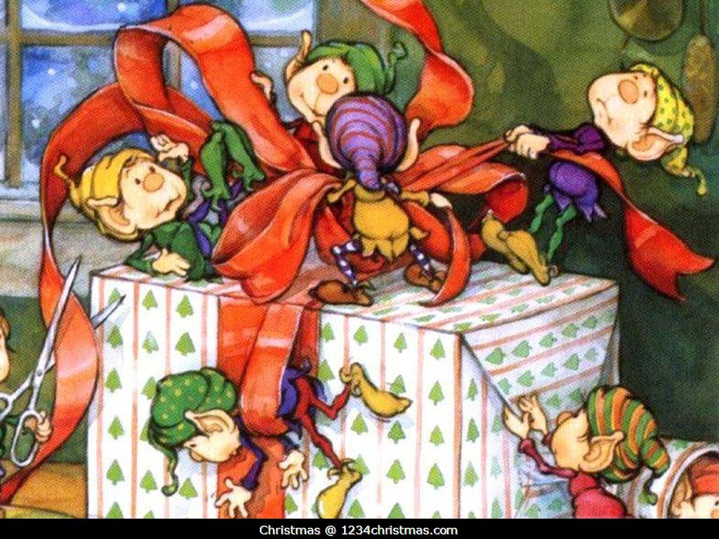 Christmas Elf Wallpaper 1024x768