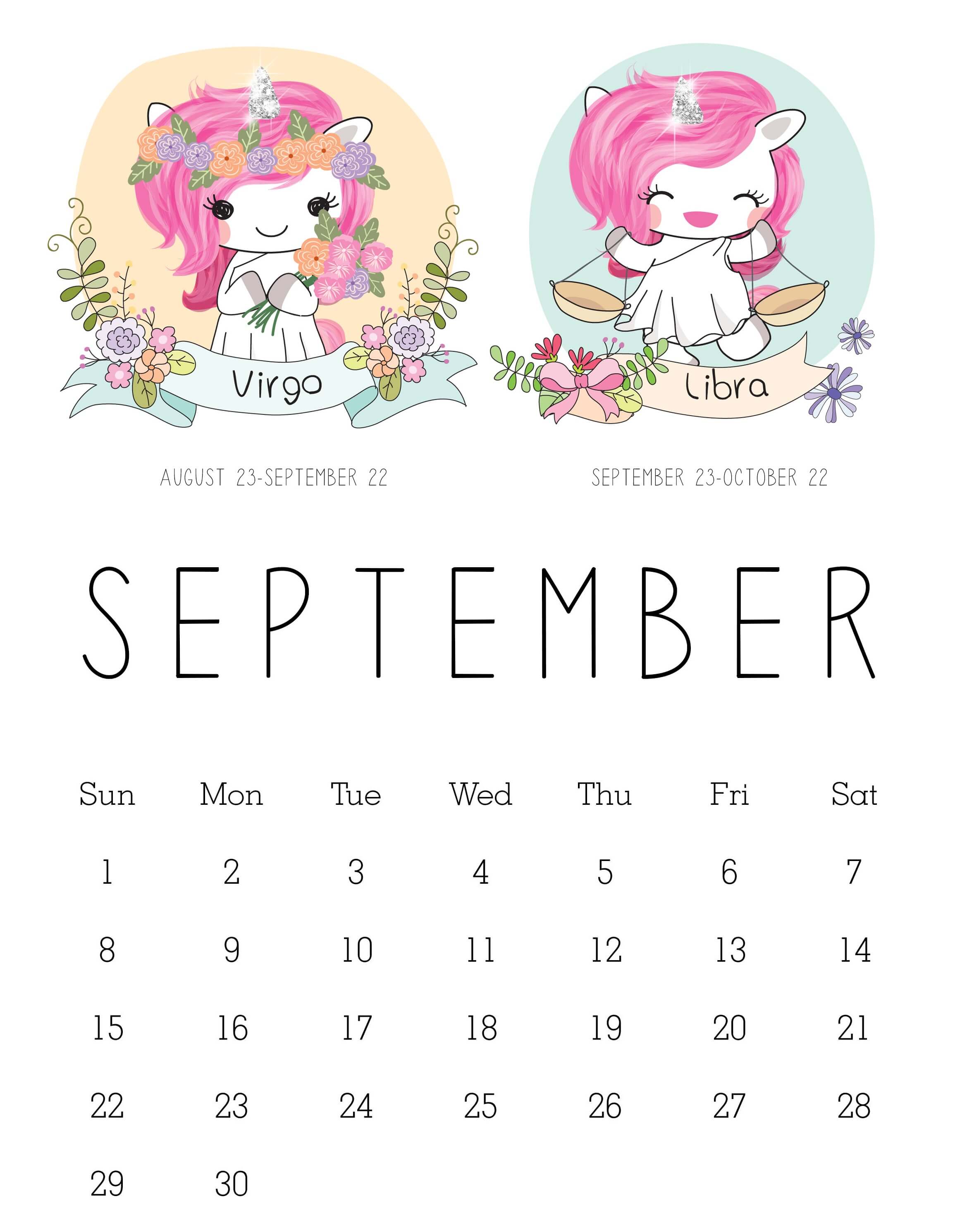 Online Cute September Calendar Design Market Media