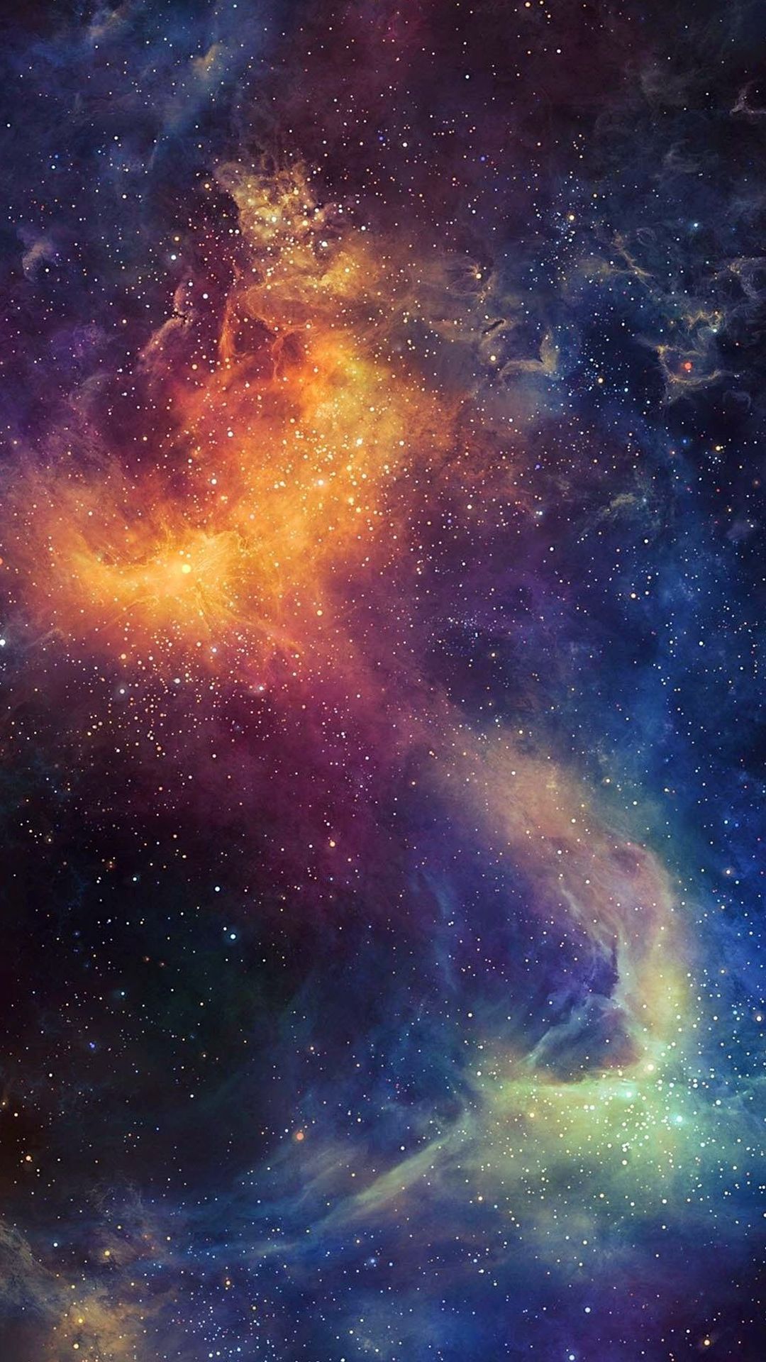 Beautiful Colored Space Nebula iPhone 6 plus wallpaper
