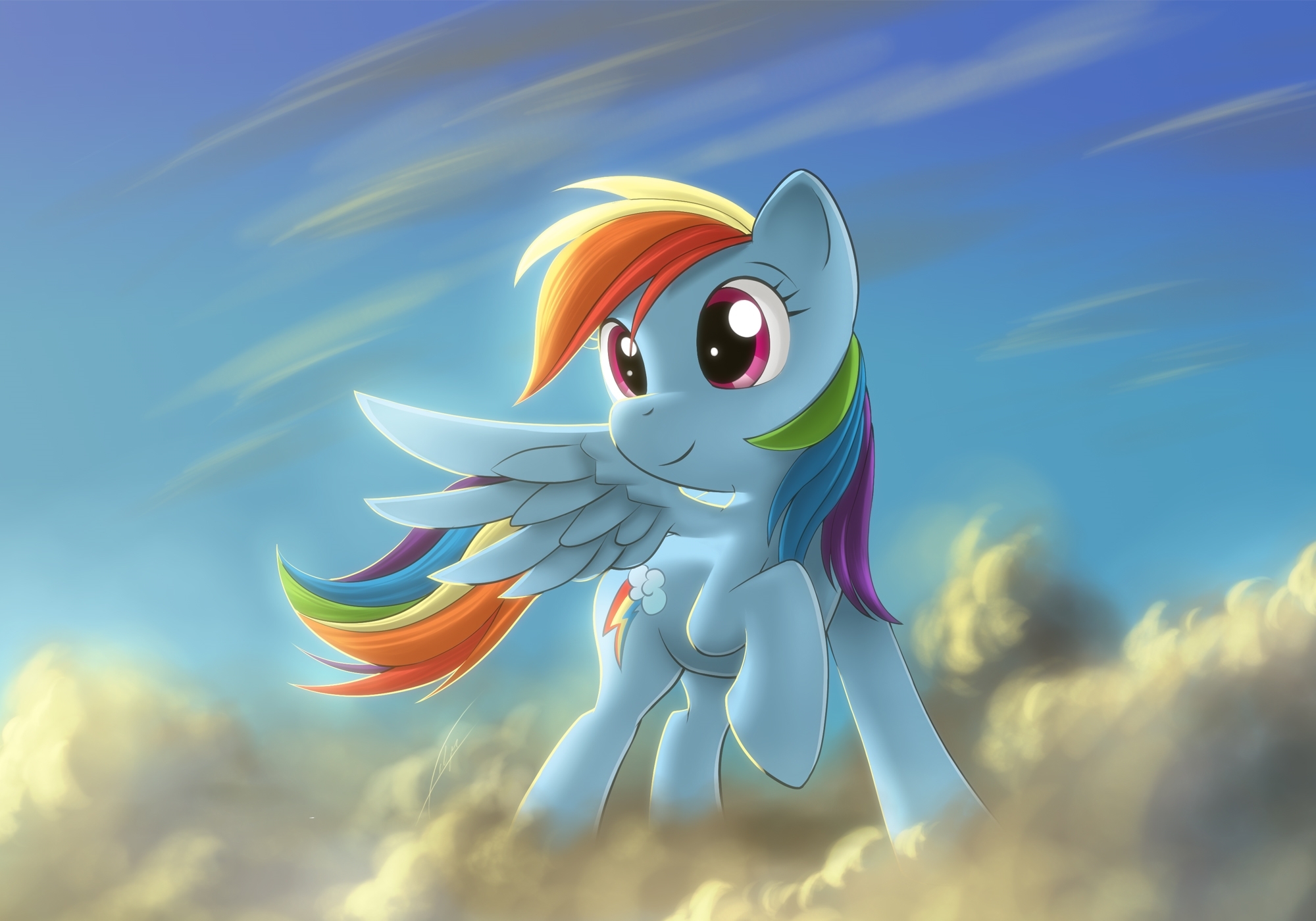 My Little Pony Wallpaper Ponies Rainbow Dash Obloka