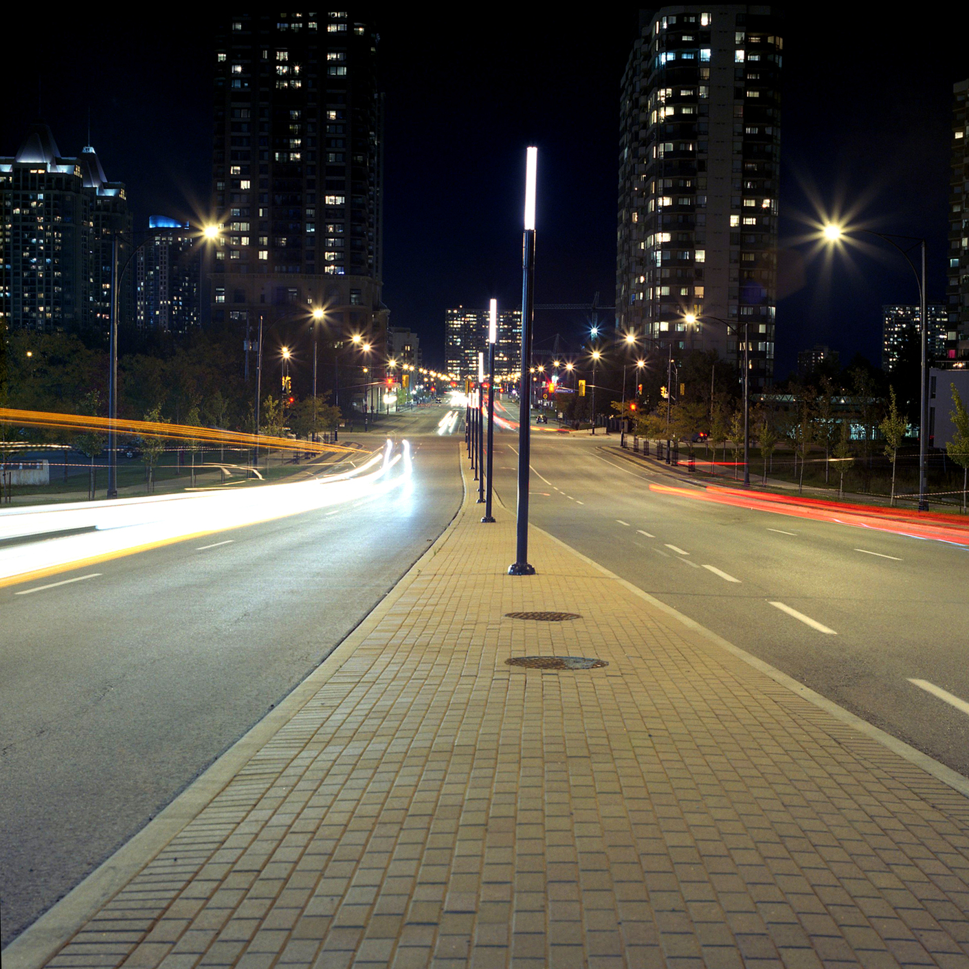 Wallpaper Of Downtown Lights At Mississauga Canada