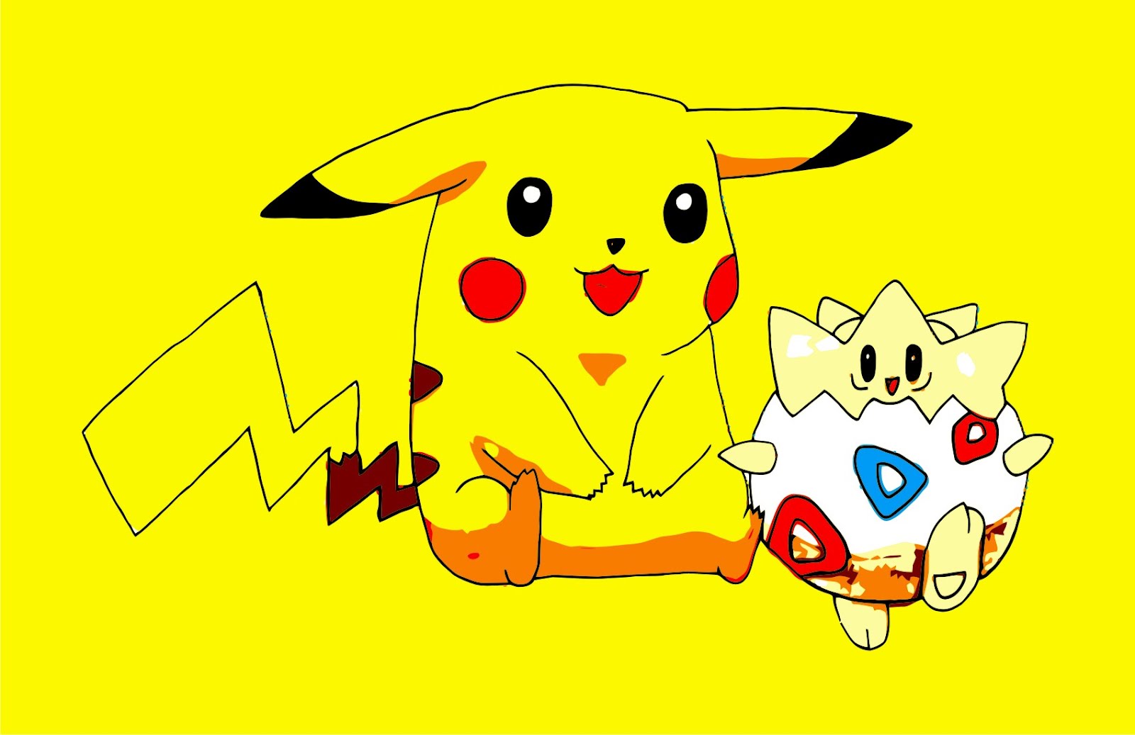 Pokemon Pikachu And Togepi Vector Game