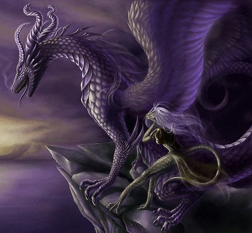 Cool Purple Dragon Wallpaper HD Desktop