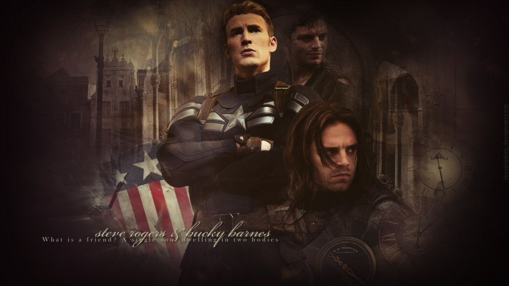 Captain America Steve Rogers And Bucky Barnes By