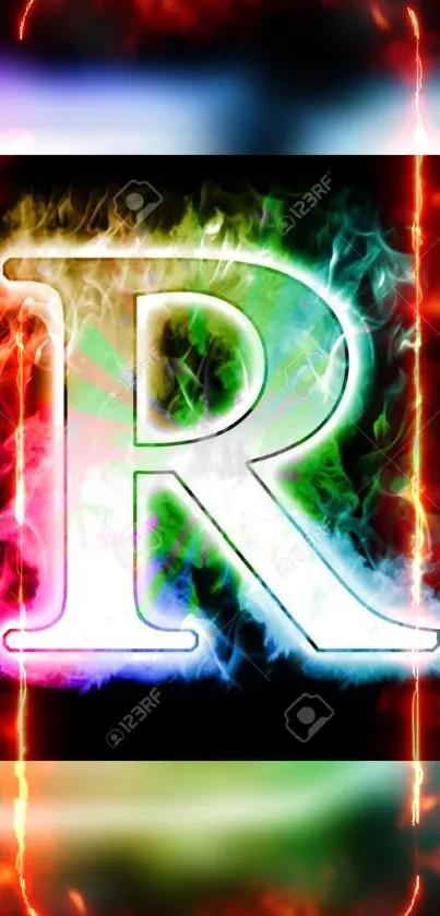 Vibrant Letter R Wallpaper