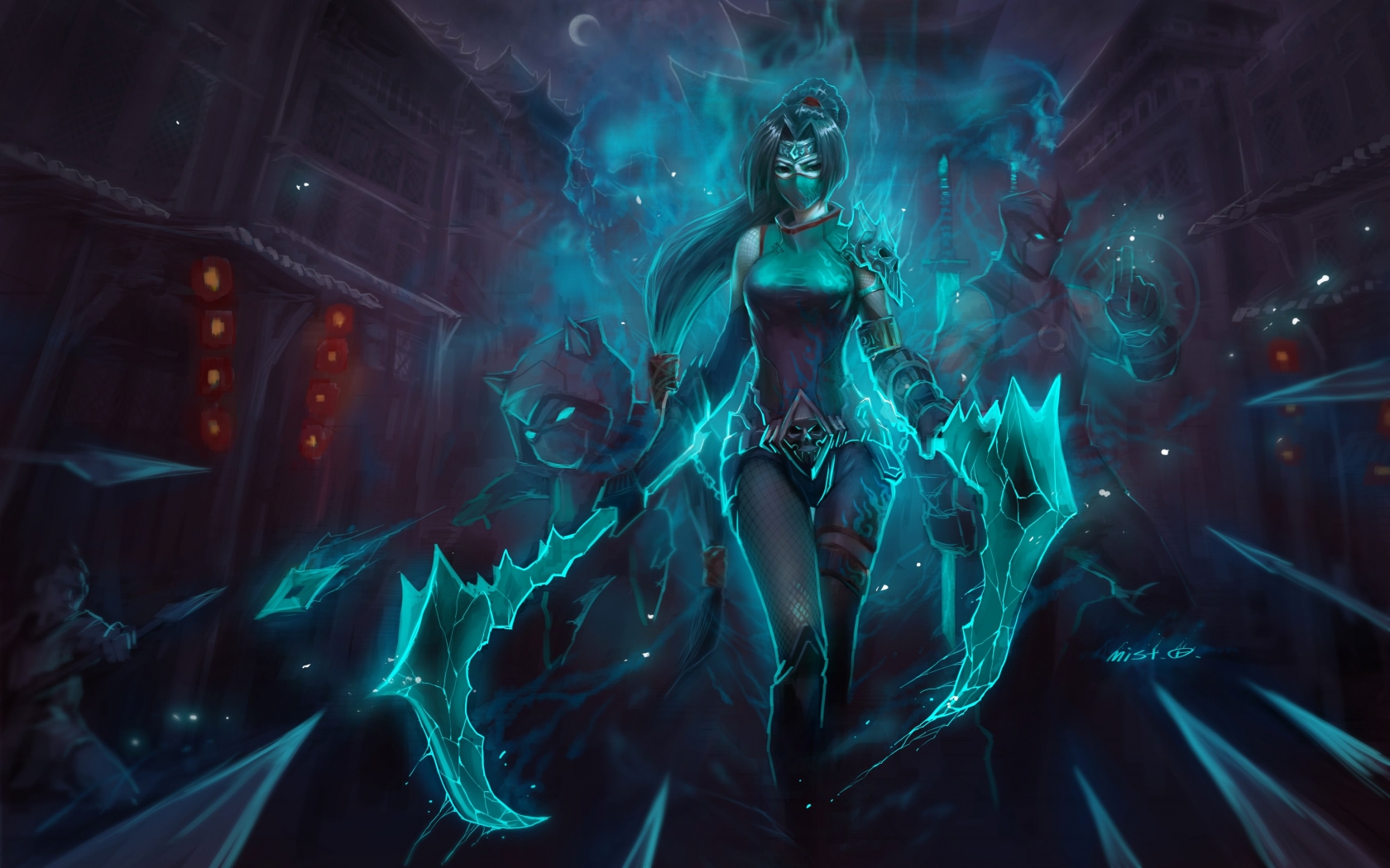 Akali Kennen League Of Legends Champion Wallpaper