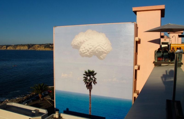 Scarface Palm Tree Mural Seascape And