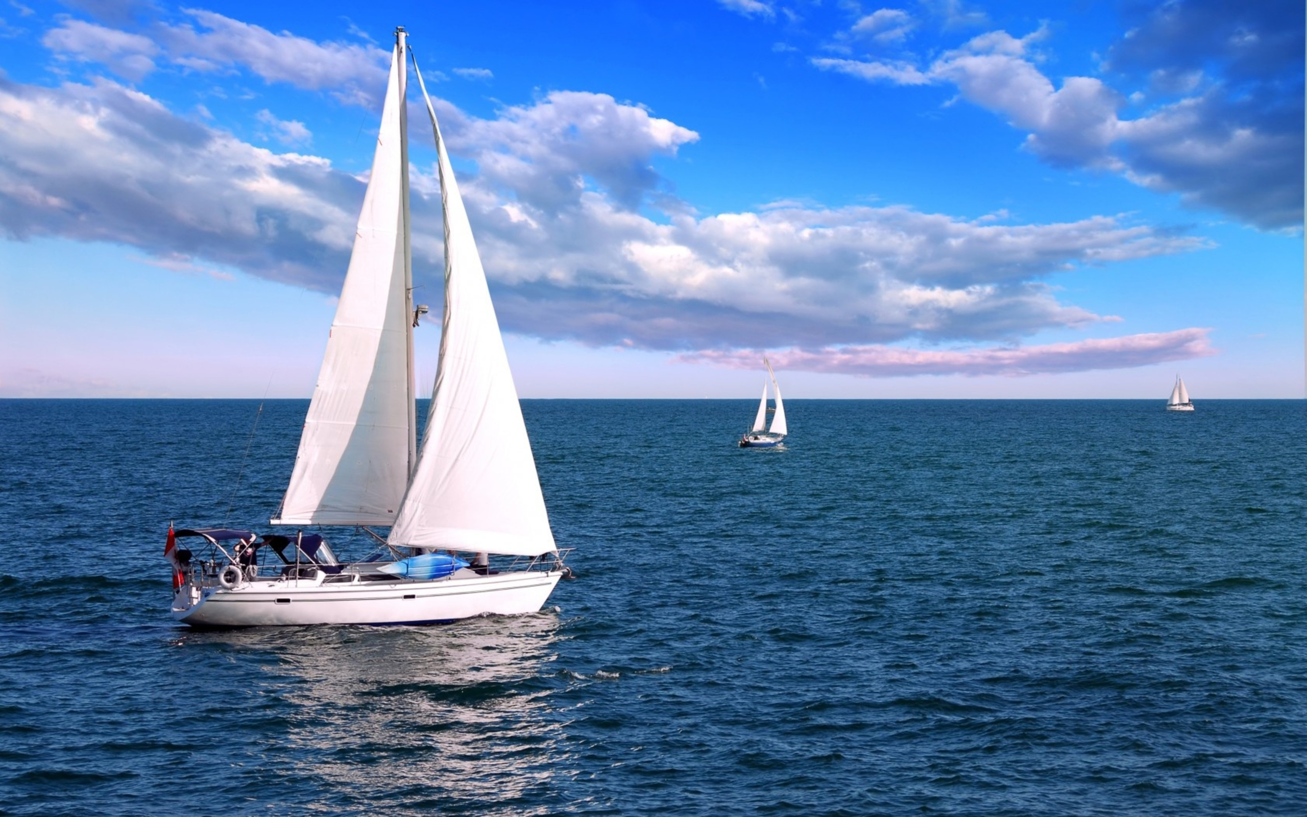 Sea Sunset Yacht Vehicle Sailboat 4k Ultra HD Wallpaper