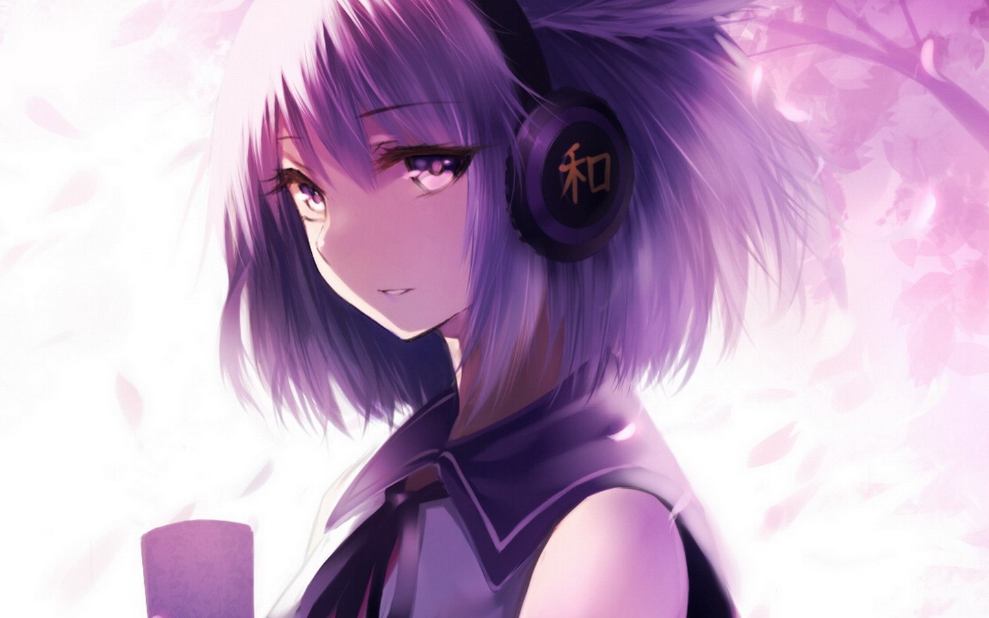Anime Girl Purple Hair Wallpaper Sachi
