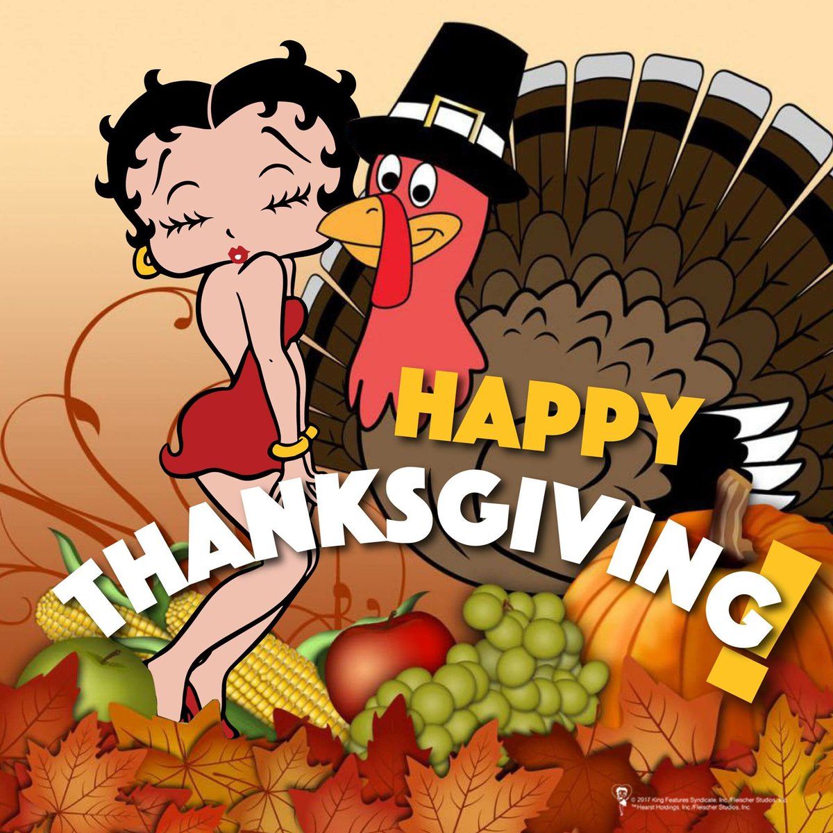 Happy Thanksgiving With Betty Boop Image