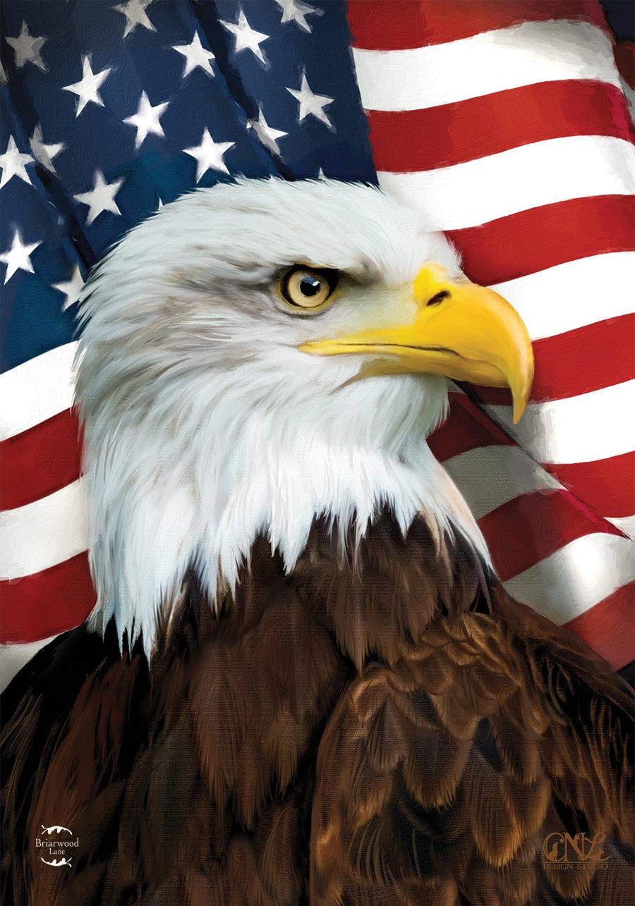 American Eagle Patriotic Garden Flag Usa X Briarwood