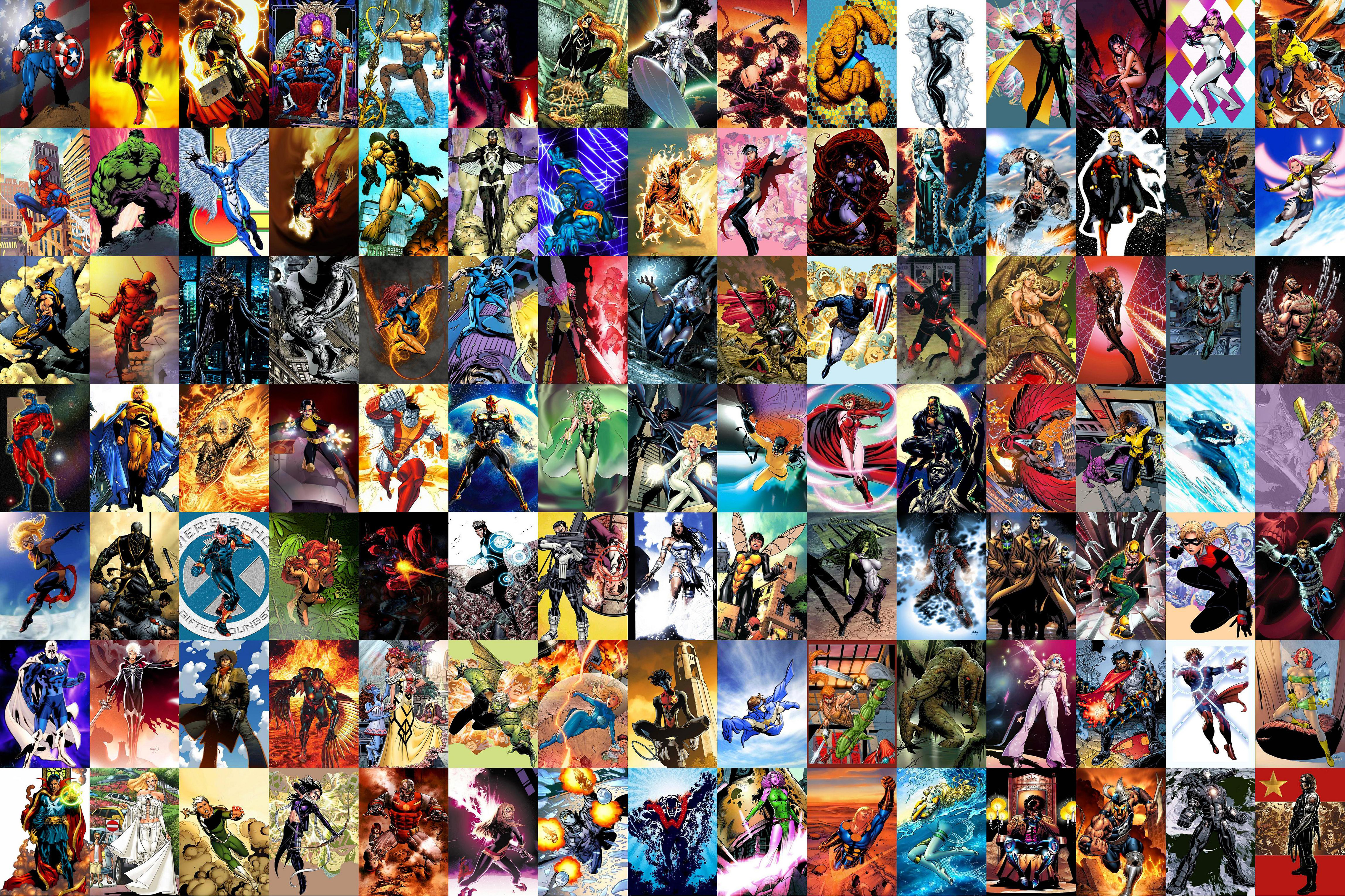 Marvel Cover Collage Computer Wallpapers Desktop Backgrounds 5400x3600
