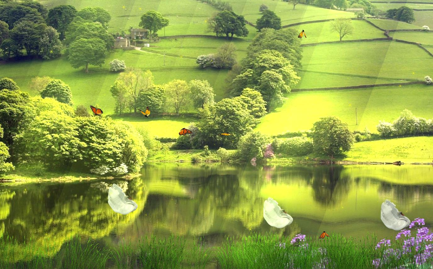 Free download beautiful landscape screensaver animated wallpaper