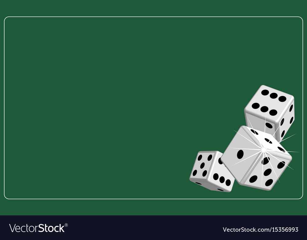 Background Dice Gambling Green Royalty Vector Image