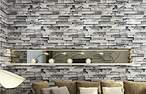 Blooming Wall 3d Faux Cultural Brick Stone Wallpaper Roll for